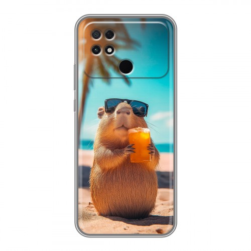 Дизайнерский силиконовый чехол для Xiaomi Poco C40 Капибара
