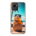 Дизайнерский силиконовый чехол для Realme C30 Капибара