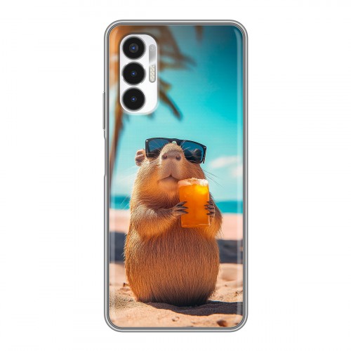 Дизайнерский силиконовый чехол для Tecno Pova 3 Капибара