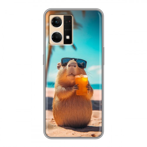 Дизайнерский силиконовый чехол для OPPO Reno7 Капибара