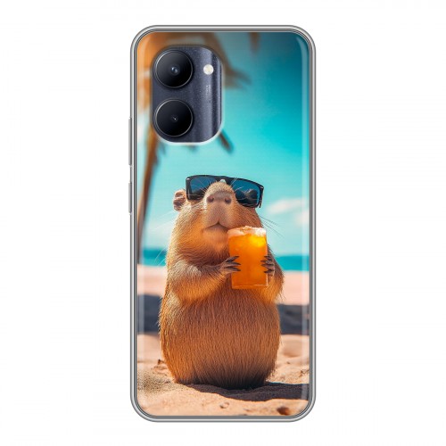 Дизайнерский силиконовый чехол для Realme C33 Капибара