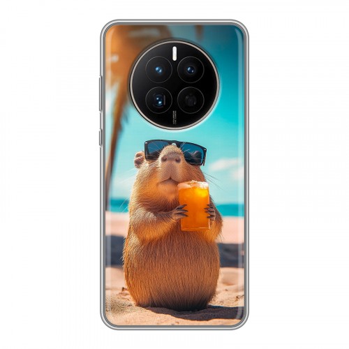 Дизайнерский силиконовый с усиленными углами чехол для Huawei Mate 50 Капибара