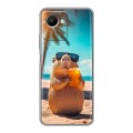 Дизайнерский силиконовый чехол для Realme C30s Капибара