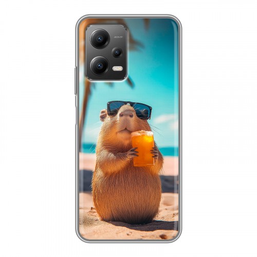 Дизайнерский силиконовый чехол для Xiaomi Poco X5 Капибара