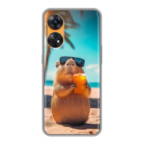 Дизайнерский пластиковый чехол для OPPO Reno8 T Капибара