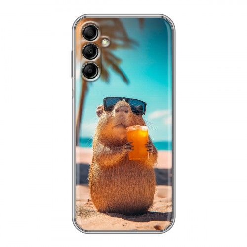 Дизайнерский силиконовый чехол для Samsung Galaxy A14 Капибара