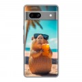 Дизайнерский силиконовый чехол для Google Pixel 7A Капибара