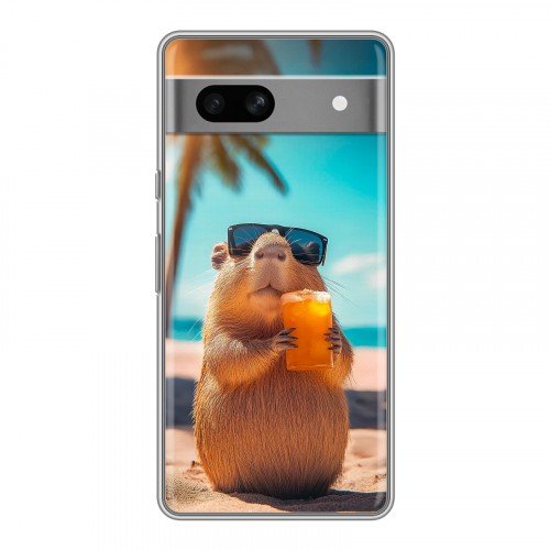 Дизайнерский силиконовый чехол для Google Pixel 7A Капибара