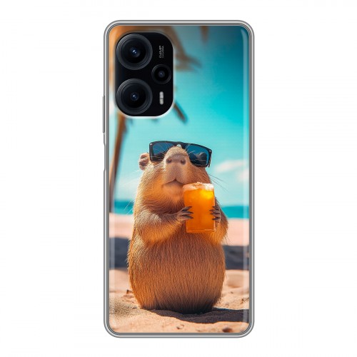 Дизайнерский силиконовый чехол для XIaomi Poco F5 Капибара