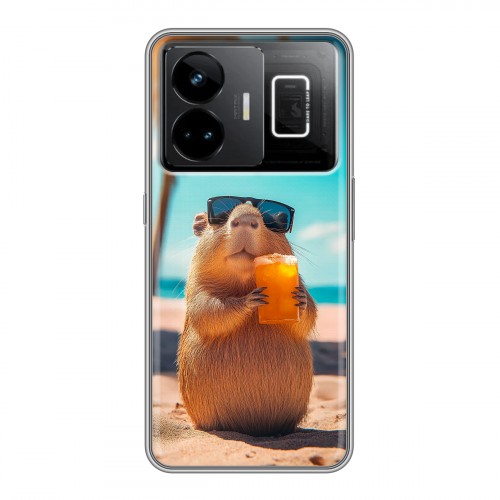 Дизайнерский силиконовый чехол для Realme GT3 Капибара