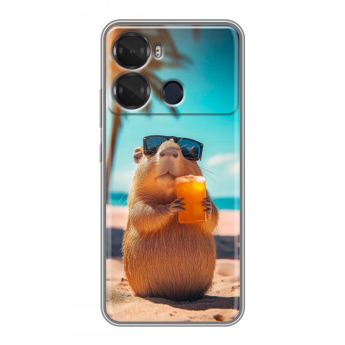 Дизайнерский силиконовый чехол для Itel P40 Капибара