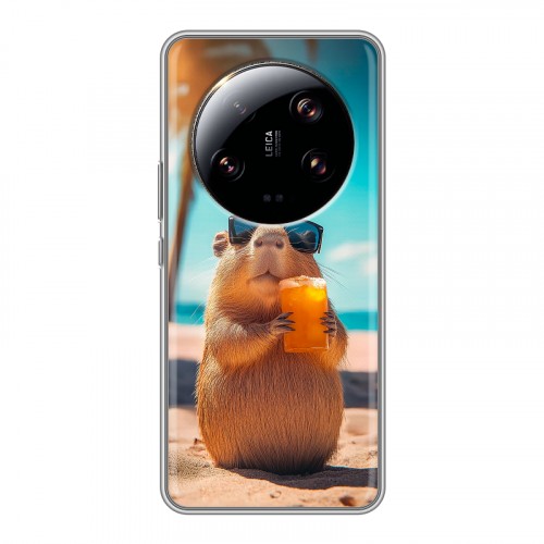Дизайнерский силиконовый чехол для Xiaomi 13 Ultra Капибара