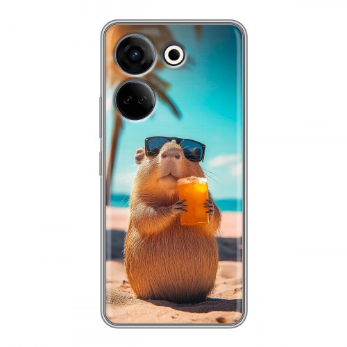 Дизайнерский силиконовый чехол для Tecno Camon 20 Капибара