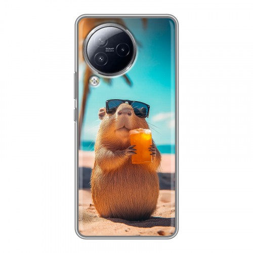 Дизайнерский силиконовый чехол для Xiaomi Civi 3 Капибара