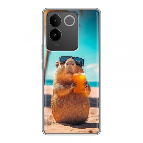 Дизайнерский силиконовый чехол для Vivo S17e Капибара