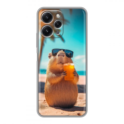 Дизайнерский силиконовый чехол для Xiaomi RedMi 12 Капибара
