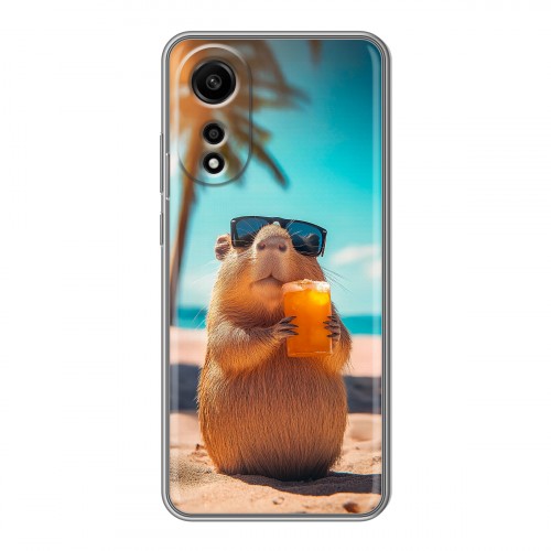 Дизайнерский силиконовый чехол для OPPO A78 4G Капибара