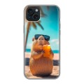 Дизайнерский силиконовый чехол для Iphone 15 Plus Капибара