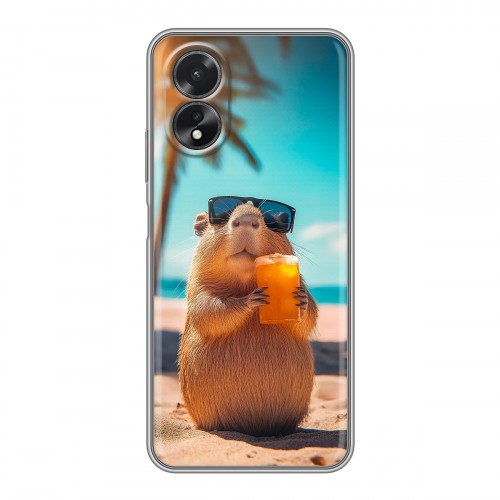 Дизайнерский силиконовый чехол для OPPO A38 4G Капибара