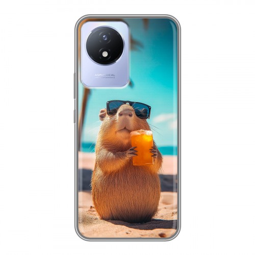 Дизайнерский силиконовый чехол для Vivo Y11 (2023) Капибара