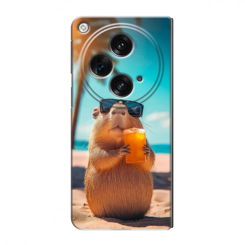 Дизайнерский пластиковый чехол для OPPO Find N3 Капибара