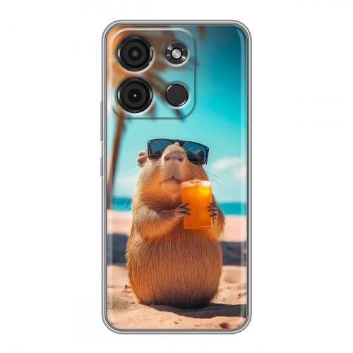 Дизайнерский силиконовый чехол для Itel A60s Капибара