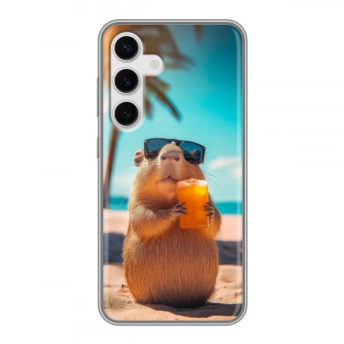 Дизайнерский силиконовый чехол для Samsung Galaxy S24 Капибара