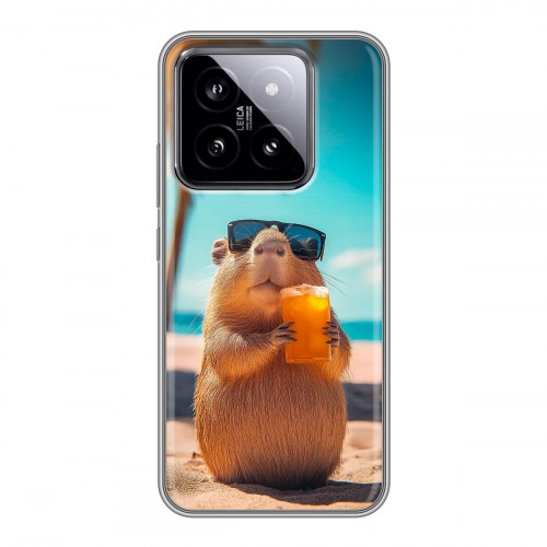 Дизайнерский силиконовый чехол для Xiaomi 14 Капибара