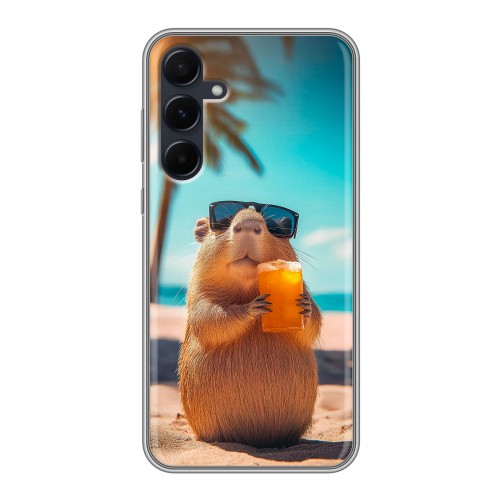 Дизайнерский силиконовый чехол для Samsung Galaxy A55 Капибара