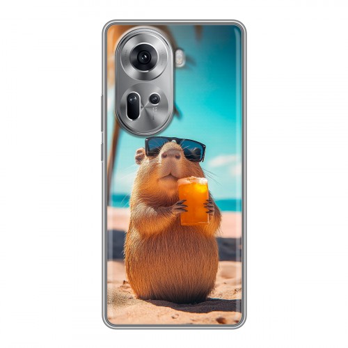 Дизайнерский силиконовый чехол для OPPO Reno 11 Капибара
