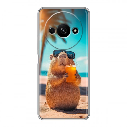 Дизайнерский силиконовый чехол для Xiaomi RedMi A3 Капибара