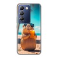 Дизайнерский силиконовый чехол для Vivo V30 Lite Капибара