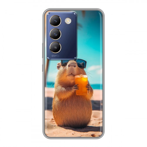 Дизайнерский силиконовый чехол для Vivo V30 Lite Капибара