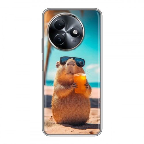 Дизайнерский силиконовый чехол для Itel S24 Капибара