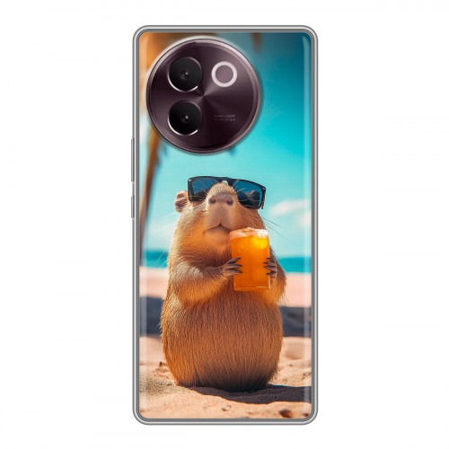 Дизайнерский силиконовый чехол для Vivo V30e Капибара