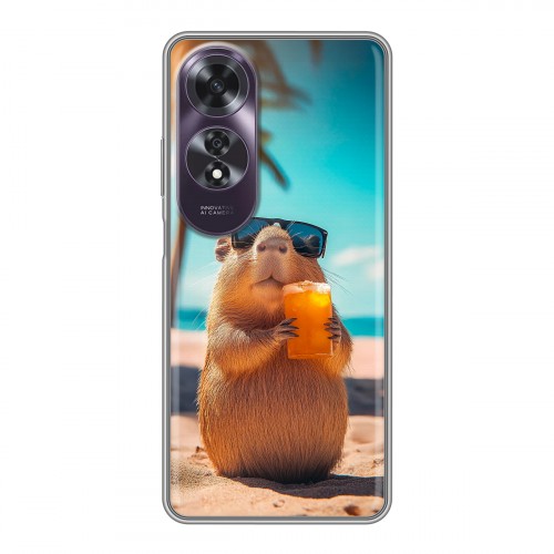 Дизайнерский силиконовый чехол для OPPO A60 Капибара