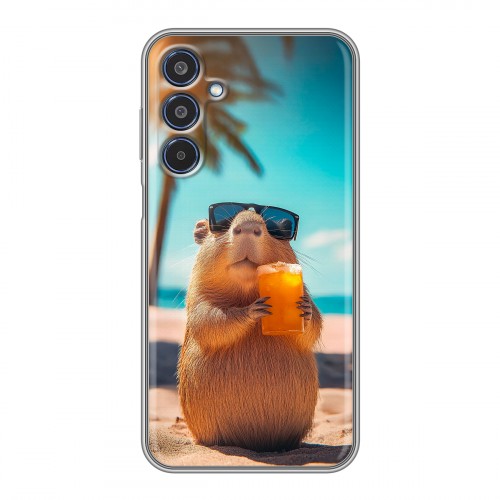 Дизайнерский силиконовый чехол для Samsung Galaxy M35 Капибара