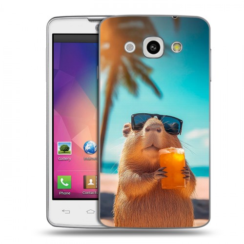 Дизайнерский пластиковый чехол для LG L60 Капибара