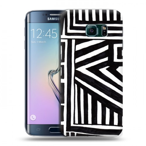 Дизайнерский пластиковый чехол для Samsung Galaxy S6 Edge Карандашные узоры