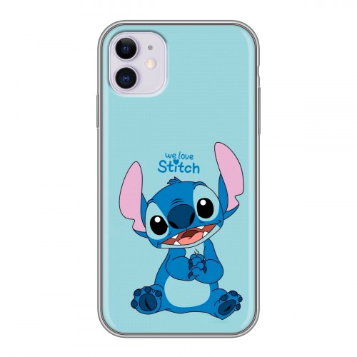 Дизайнерский силиконовый чехол для Iphone 11 Лило и Стич