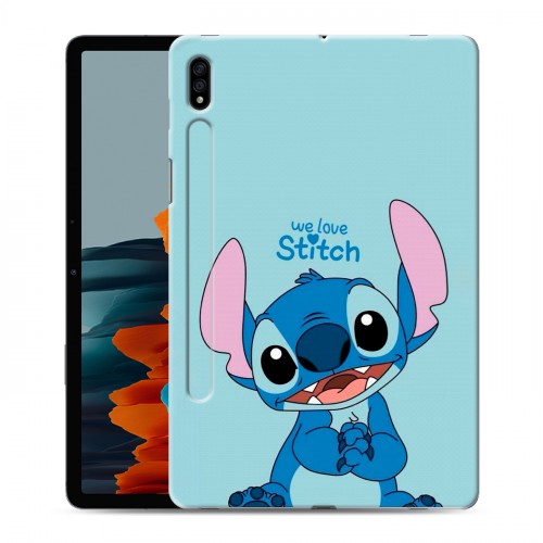 Дизайнерский силиконовый чехол для Samsung Galaxy Tab S7 Лило и Стич