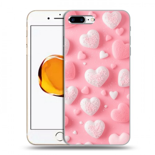 Дизайнерский пластиковый чехол для Iphone 7 Plus / 8 Plus Сердечки