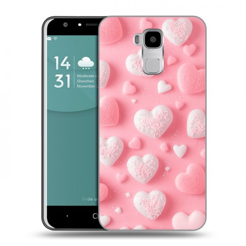 Дизайнерский пластиковый чехол для Doogee Y6 Сердечки