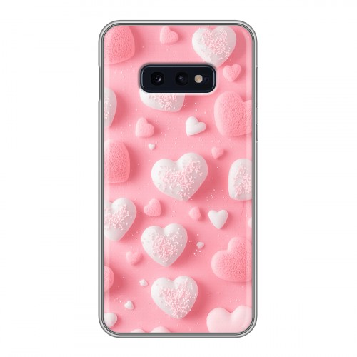 Дизайнерский силиконовый чехол для Samsung Galaxy S10e Сердечки