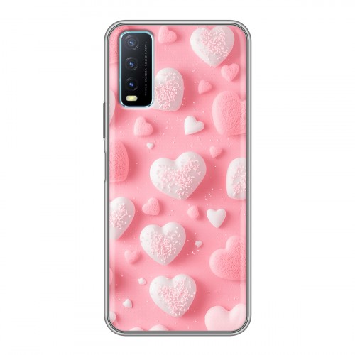 Дизайнерский силиконовый чехол для Vivo Y20 Сердечки