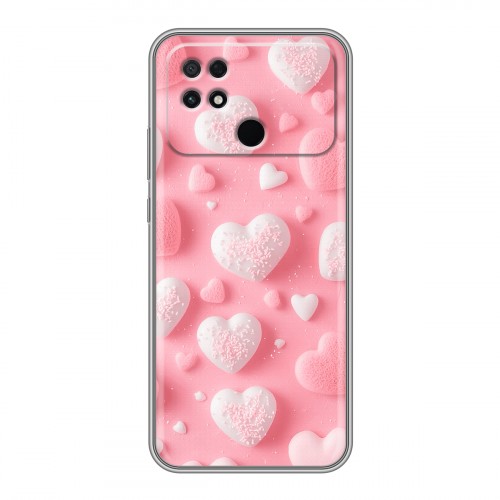 Дизайнерский силиконовый чехол для Xiaomi Poco C40 Сердечки