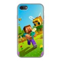 Дизайнерский силиконовый чехол для Iphone 7 Майнкрафт Minecraft