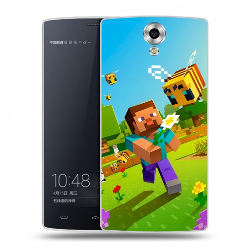 Дизайнерский силиконовый чехол для Homtom HT7 Майнкрафт Minecraft