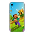 Дизайнерский силиконовый чехол для Iphone Xr Майнкрафт Minecraft