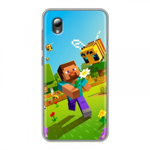 Дизайнерский силиконовый чехол для ZTE Blade A3 (2019) Майнкрафт Minecraft